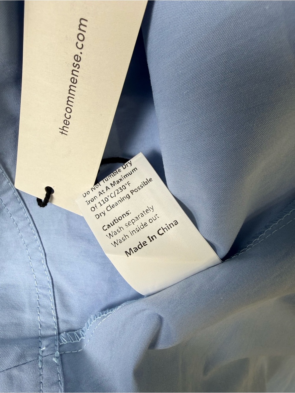 Commense Powder Blue Maxi Dress NWT Medium Sleeveless Cotton Blend Midi Maxi - Picture 10 of 10